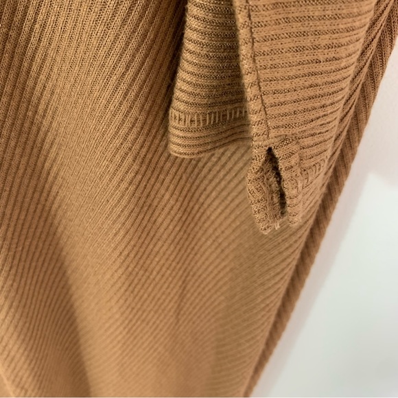 Rag & Bone The Knit Long Sleeve Rib Bias Dress in Camel Size S NWT - Picture 10 of 12